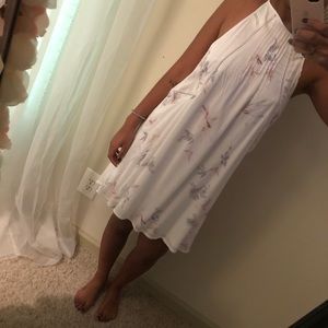 High neck floral dress